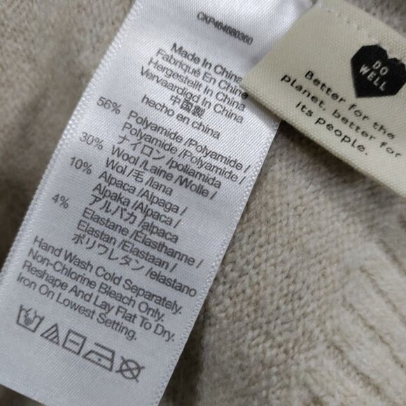 Madewell Beige Wool Alpaca Blend Sundry Destinations Crewneck Sweater Women's M - Picture 7 of 11